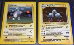 Pokemon TCG - Magnetilo 53/102+Magneton 9/102 [Holo] (Base Set 1999/Deutsch) Top - Image 1