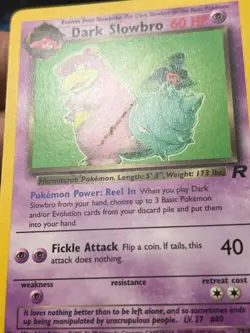 Dark Slowbro 29/82 Rare Team Rocket - WOTC Pokemon Card MP - Image 3