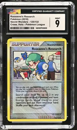 Roseannes Research - Pokemon League Holo - Secret Wonders - 125/132 - CGC Mint 9 - Image 1