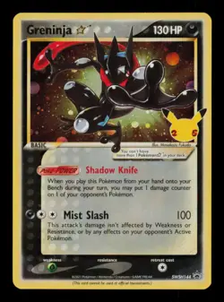 Pokemon Card Greninja Star SWSH144 Sword & Shield Promo Gold Star Holo LP 2021 - Image 1