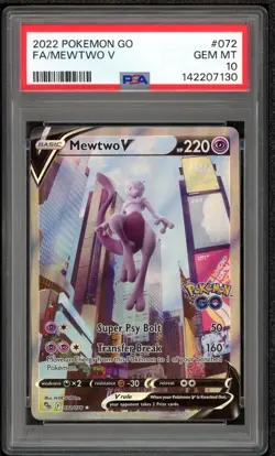 Mewtwo V 072/078 PSA 10 Pokemon Go Alt Art - Image 1