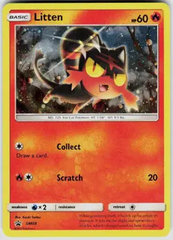 POKEMON LITTEN - SM08 HOLO SUN & MOON PROMO HOLO NM/M - Image 1