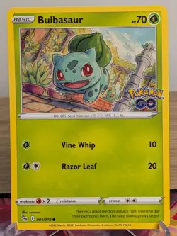 BULBASAUR 001/078 COMMON POKEMON GO POKEMON NM - Image 1