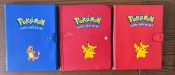 Vintage Pokemon Collectors Card Album Set of 3 plus 1 Sports card album - Image 1