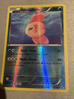 Pokemon TCG Alomomola 39/114 Reverse Holo Rare Black & White Base LP - Image 2