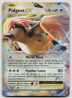 Pidgeot EX 64/108 Evolutions Holo Pokemon NM - Image 1