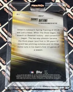 SHOHEI OHTANI ff-1 2018 TOPPS CHROME Freshman Flash Refractor RC - Image 2