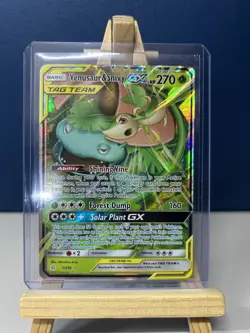 Pokemon TCG - Venusaur and Snivy GX 1/236 - Tag Team - Cosmic Eclipse - Image 1