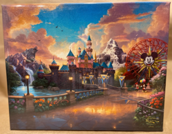 Disneyland Resort Two Parks One Land Gallery Wrap Thomas Kinkade Studios COA New - Image 1