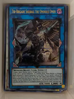 Tri-Brigade Shuraig the Ominous Omen MP21-EN198 2021 Yu-Gi-Oh 1st Edition LP - Image 1