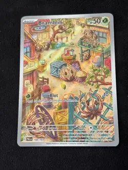 Pokemon TCG Bramblin S&V Paldea Evolved Holo Illustration Rare Card 198/193 - Image 1