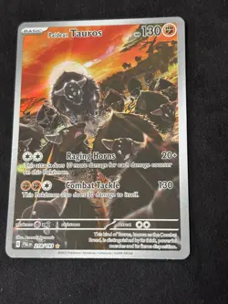 Paldean Tauros 218/193 Paldea Evolved Illustration Rare Full Art Pokemon Card NM - Image 1