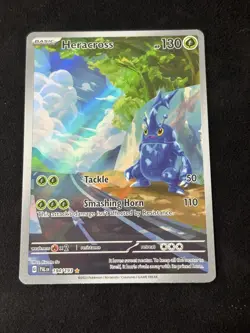 Pokemon TCG Heracross Paldea Evolved Holo Card Illustration Rare 194/193 - Image 1
