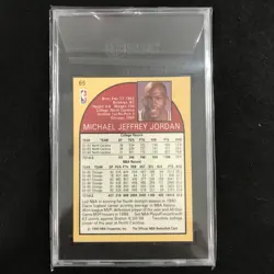 1990-91 NBA HOOPS MICHAEL JORDAN #65 CHICAGO BULLS HOF SGC 8 NM-MT - Image 2