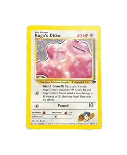 Pokemon TCG Koga's Ditto 10/132 Gym Challenge Holo Unlimited Rare - Image 1