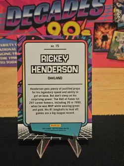Panini 2026 90s Pop Culture Box Set Rickey Henderson Insert #15 Oakland A's - Image 2