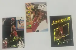 Michael Jordan Bulls 1993-94 3-Card Lot Sports Edition/Sports Journal Hologram - Image 1