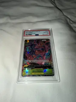 One Piece Card Game TCG Nico Robin Card #OP09-107 PSA 10 Gem Mint - Image 2