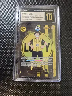 ✅2025 ONE PIECE BVB DORTMUND COLLAB PROMO MONKEY D. LUFFY CGC 10 PRISTINE🔥📈 - Image 1