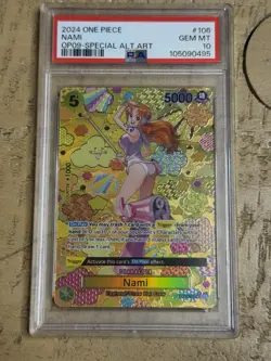2024 ONE PIECE OP09-EMPERORS IN THE NEW WORLD #106 NAMI SPECIAL ALT ART PSA 10 - Image 1