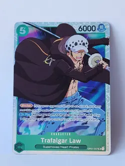 One Piece Card Game English Romance Dawn SR OP01-047 Trafalgar Law - PRE-ERRATA - Image 1