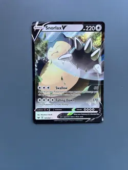 Pokemon Snorlax v Ultra-Rare Holo Card 141/202 Snorlax v 141/202 Rare Holo - Image 1