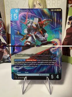Gundam Astray Red Frame EX Foil - EB01-001 NM - Gundam TCG Card Game - Image 1