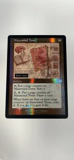 MTG Brothers War Retro Frame Artifacts - Mazemind Tome Serialized Foil #002/500 - Image 1