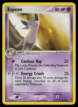 Espeon - 16/100 - Ex Sandstorm Rare Pokemon Card -- LP - Image 1