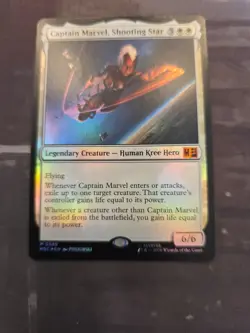 MTG Captain Marvel, Shooting Star Foil Marvel Super Heroes MSC 0589 #589 - Image 1
