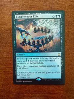 MTG - Blasphemous Edict 57 Foundations NM FOIL - Image 1