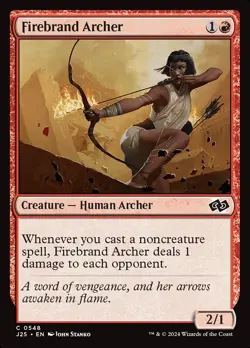 (x4) Firebrand Archer 0548 Playset Common Foundations Jumpstart MTG Near Mint - Image 1