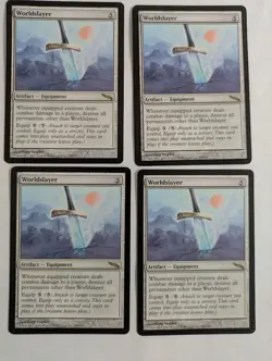 4 Worldslayer Mirrodin MTG NM Free shipping with tracking - Image 1