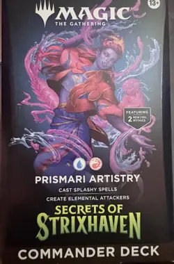 Magic the Gathering- Secrets of Strixhaven - Prismari Artistry Commander Deck - Image 1