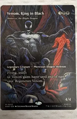 Venom, King in Black - Skithiryx, the Blight Dragon (Borderless) Marvel Mtg M/NM - Image 1