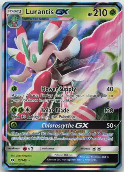 Lurantis GX 15/149 Ultra Rare SM Base Set Pokemon Holo NM C17-48 - Image 1