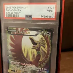 Pokemon TCG XY Breakpoint Ho-Oh EX Full Art Holo PSA 9 with guard - Image 2
