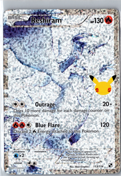 2021 Celebrations Pokemon TCG - 113/114 Reshiram - Classic Collection - Image 1