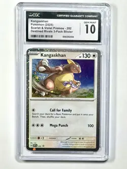 Pokemon TCG SV Destined Rivals Three Pack Blister #202 Kangaskhan Cosmos CGC 10 - Image 2