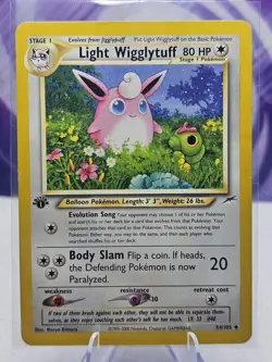 Light Wigglytuff Neo Destiny 54/105 1st Edition Regular LP - Image 1