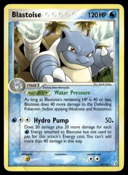 Blastoise 14/100 Rare Crystal Guardians Pokemon Near Mint - Image 1