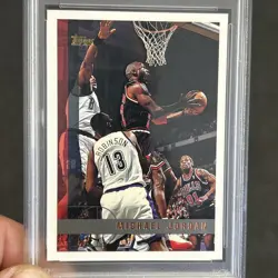 1997-98 Michael Jordan Topps Basketball Card #123 Graded PSA 10 Gem Mint - Image 3