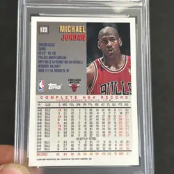 1997-98 Michael Jordan Topps Basketball Card #123 Graded PSA 10 Gem Mint - Image 4