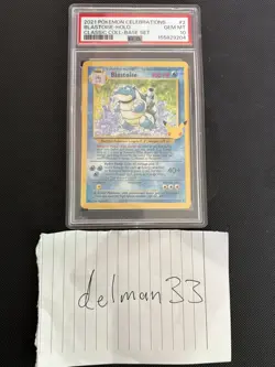 PSA 10 Blastoise 2/102 Pokemon TCG Celebrations Classic 25th Holo Card Gem Mint - Image 3