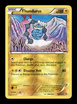 Thundurus 50/113 Reverse Holo - Legendary Treasures - Pokemon Trading Card Game - Image 1
