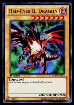 Yugioh! Red-Eyes B. Dragon LCJW-EN003 Ultra Rare 1st Ed LP/MP - Image 1
