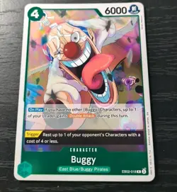 One Piece CCG Buggy Anime 25th Collection R Foil Card EB02-018 NM - Image 1