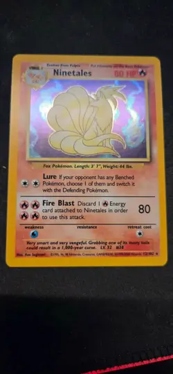 Pokemon Card Ninetales 12/102 Holo Rare 1999-2000 4th Print UK Exclusive - Image 3