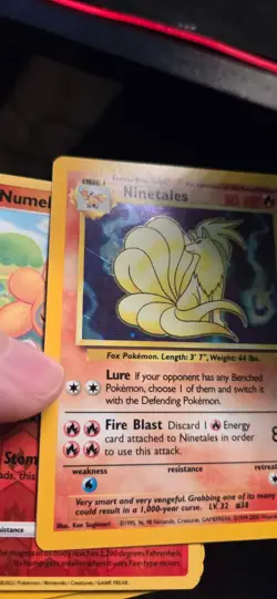 Pokemon Card Ninetales 12/102 Holo Rare 1999-2000 4th Print UK Exclusive - Image 4