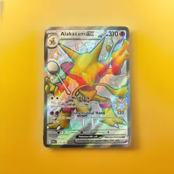 ALAKAZAM EX Scarlet & Violet 151 POKEMON Full-Art Holo 2023 Trading Card 188/165 - Image 1
